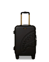 REALITY CHECK SHARKNAUTICS HARDSHELL CARRY-ON JETBLACK LUGGAGE (GOLD HARDWARE)